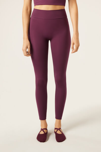 Calzedonia Leggings Scrunch Sculpt Mujer Burdeos Tamaño S