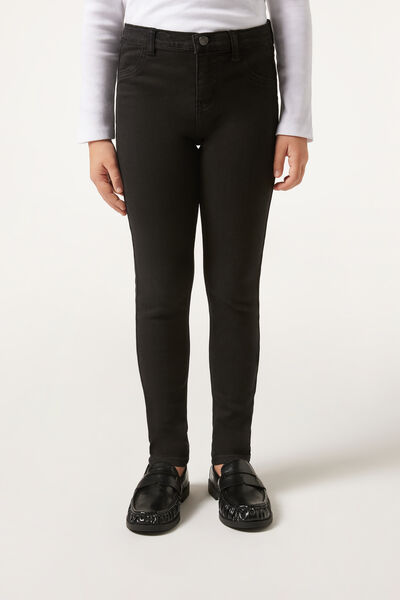 Calzedonia Leggings Skinny Minime in Denim Soft Touch Bambina Bambina Nero Velikost 9-10