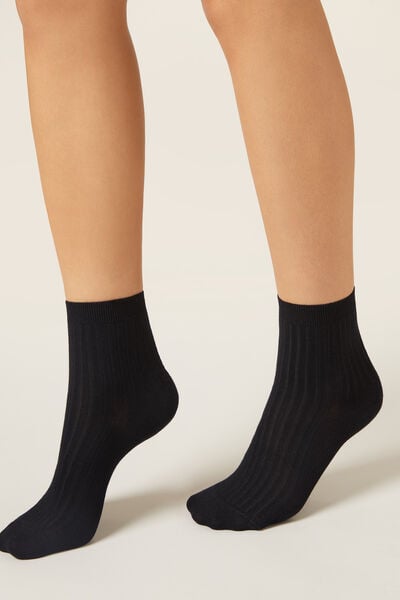 Calzedonia Calze Corte con Cashmere Donna Nero Velikost 36-38