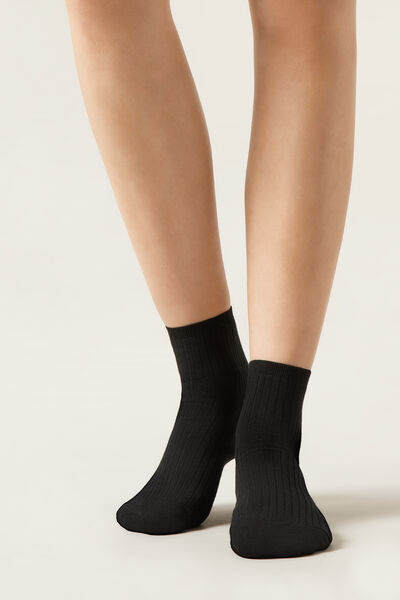 Calzedonia Calze Corte a Coste Donna Nero Velikost 39-41