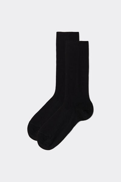 Calzedonia Calzini Corti Senza Bordo in Cotone da Uomo Uomo Nero Velikost TU