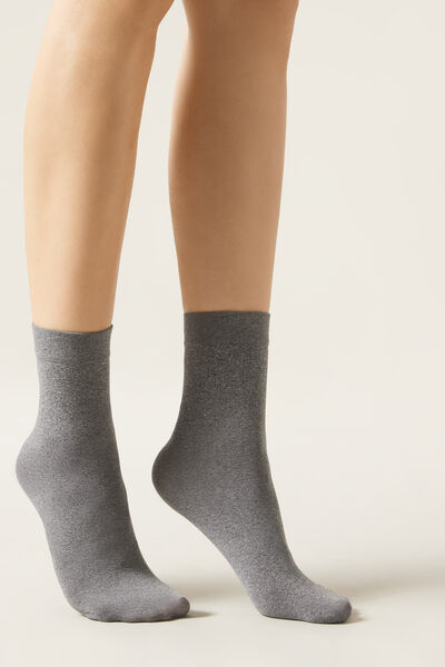 Calzedonia Calzini 50 Denari Soft Touch Donna Grigio Velikost TU