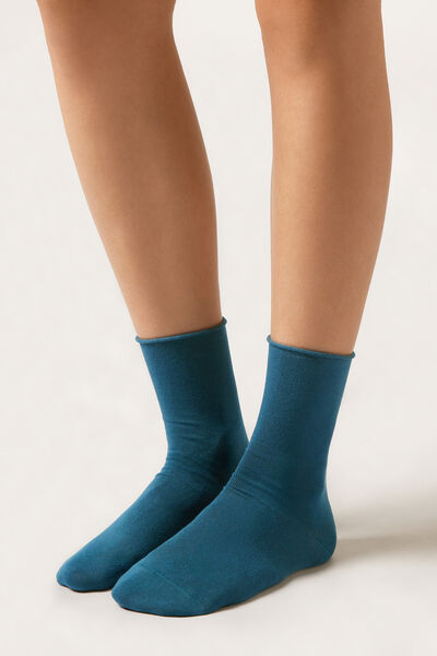 Calzedonia Calcetín sin goma de mujer Mujer Azul Tamaño 36-38