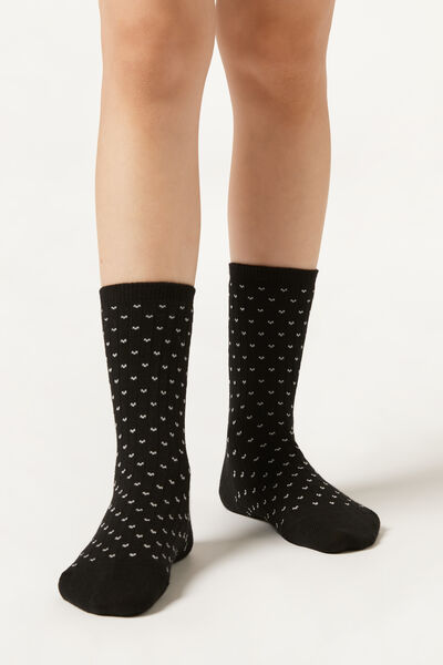 Calzedonia Calcetines Canalé Fantasía Niños Unisex Negro Tamaño 33-36