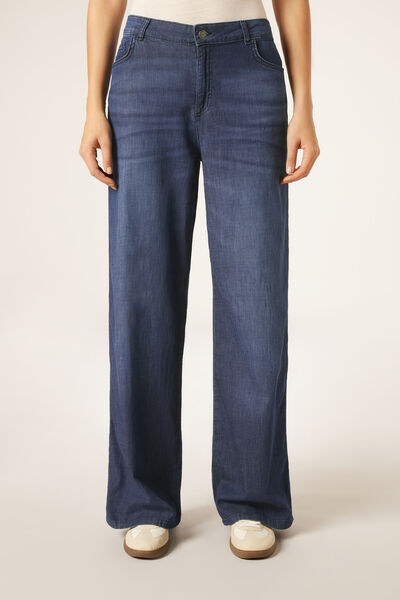 Calzedonia Vaqueros Palazzo Ultra Light Mujer Azul Tamaño L