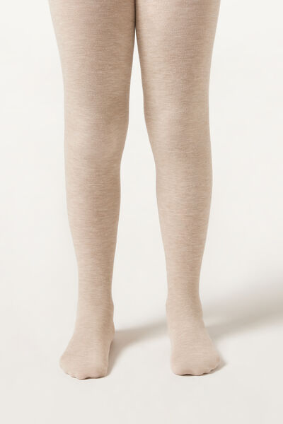 Calzedonia Pantis con Cashmere Niña Chica Natural Tamaño 10-13