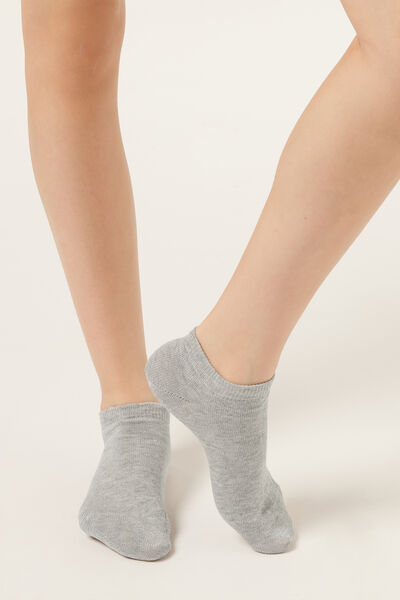 Calzedonia Calze Corte in Cotone da Bambini Unisex Grigio Velikost 8