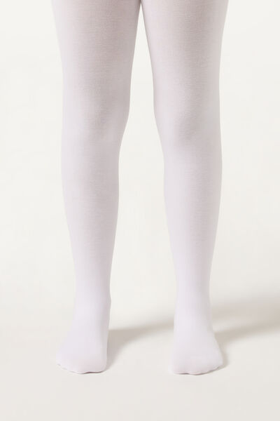 Calzedonia Collant in Cotone Eco da Bambina Bambina Bianco Velikost 8-10