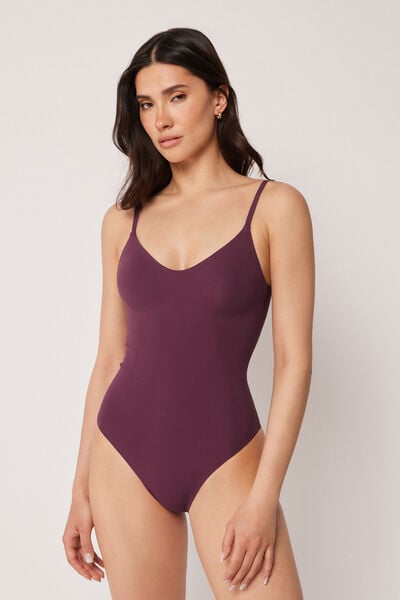 Calzedonia Bañador Una Pieza Invisible Bonding Mujer Burdeos Tamaño L