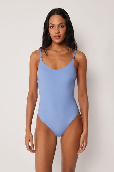 Calzedonia Bañador Una Pieza Clásico Premium Fit Mujer Azul Tamaño L