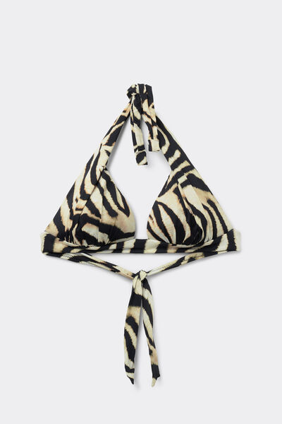 Calzedonia Triángulo Relleno Bikini Savannah Zebra Mujer Impreso Tamaño 2