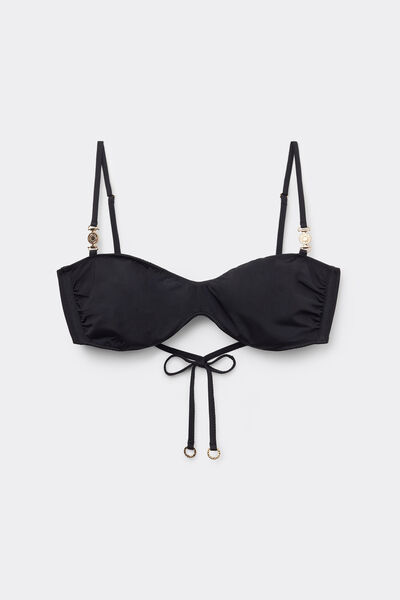 Calzedonia Bikini Top Minimal Fit Mujer Negro Tamaño 2