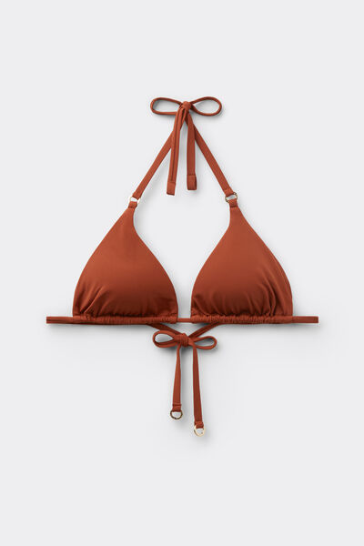 Calzedonia Triángulo Bikini Premium Fit Mujer Marrón Tamaño 1