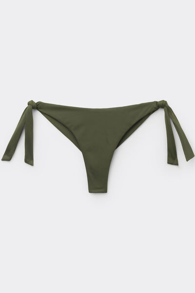 Calzedonia Brasileña Lazos Bikini Premium Sculpt Mujer Verde Tamaño M