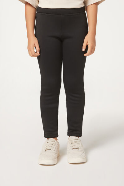 Calzedonia Malla ultra térmica algodón para niña Chica Negro Tamaño 11-12