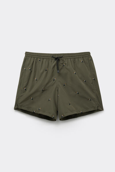 Calzedonia Bañador Hombre Corto Estampado Formentera Hombre Verde Tamaño M