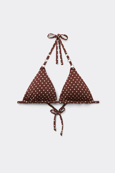 Calzedonia Triángulo Bikini Polka Dot Brown