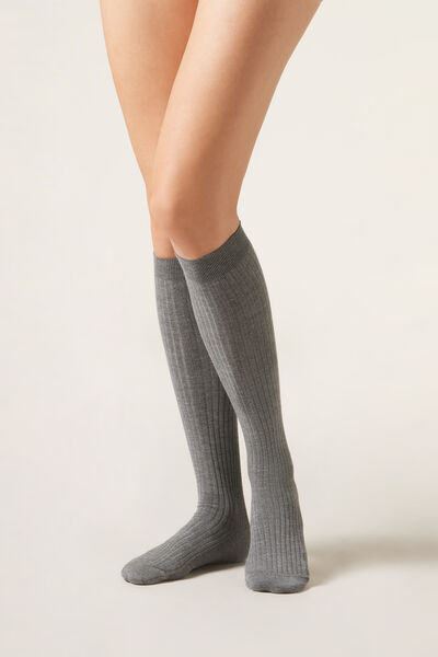 Calzedonia Calcetines Largos en Cachemira Acanalada