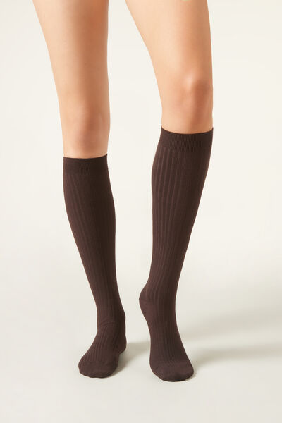Calzedonia Calcetines Largos en Cachemira Acanalada