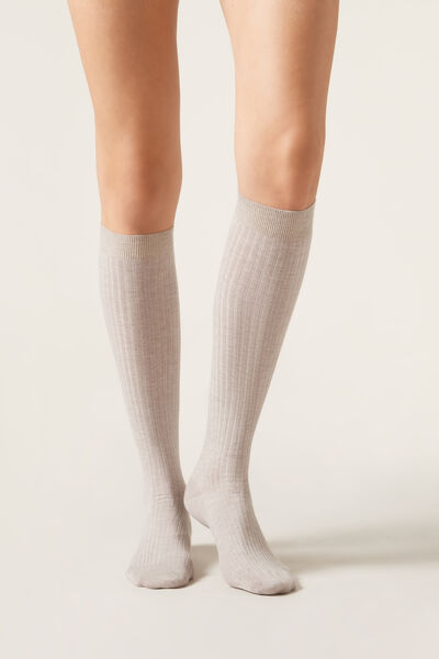 Calzedonia Calcetines Largos en Cachemira Acanalada