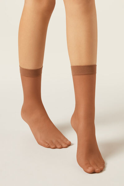 Calzedonia Calcetines Media Transparente 20 Deniers Mujer Nude 8 Tamaño TU