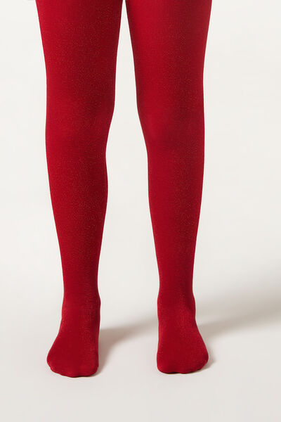 Calzedonia Pantis Opacos 70 Deniers con Glitter de Niña Chica