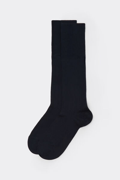 Calzedonia Calcetines Largos con Cashmere Hombre Azul Tamaño 40-41