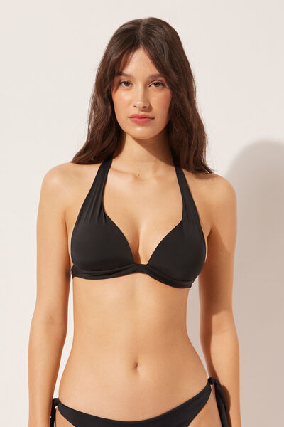 Image of Calzedonia Triangel-Bikinioberteil Indonesia mit Wattierung Frau Schwarz Größe 80A/75B/70C