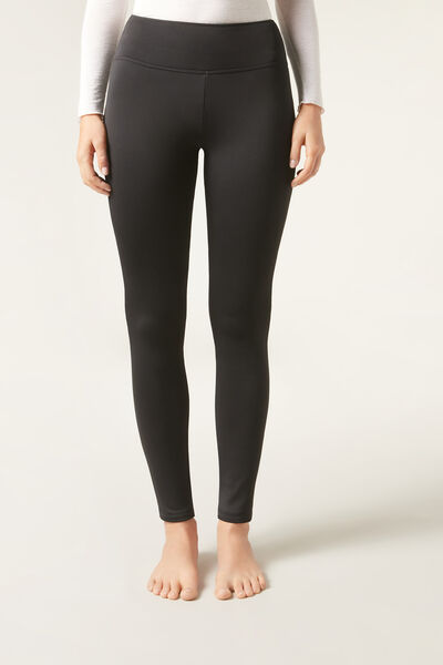 Image of Calzedonia Thermo-Leggings Plush Frau Schwarz Größe L