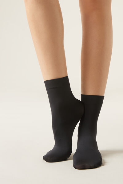 Image of Calzedonia Socken 50 Denier mit weichem Griff Frau Schwarz Größe Einheitsgröße