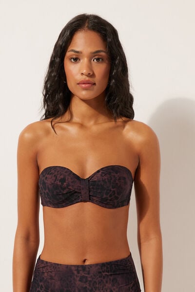 Calzedonia Fascia Costume Dark Animalier Donna Marrone Taglia 4
