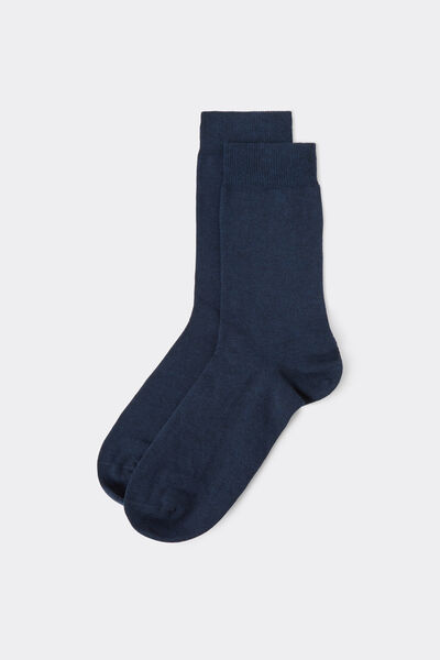 Calzedonia Calze Corte in Caldo Cotone da Uomo Uomo Blu Velikost 42-43