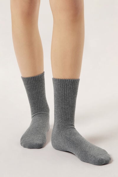 Calzedonia Calze Corte Sport Unisex Uomo Grigio Velikost 42-44