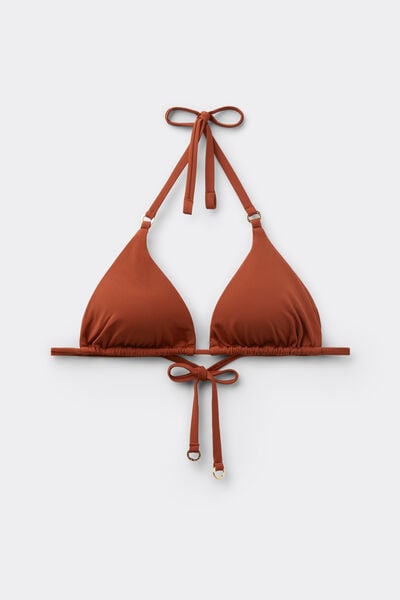 Calzedonia Top de bikini triángulo básico Premium Fit Mujer Marrón Tamaño 3