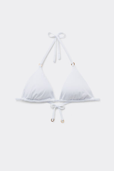 Calzedonia Top de bikini triángulo básico Premium Fit Mujer Blanco Tamaño 2