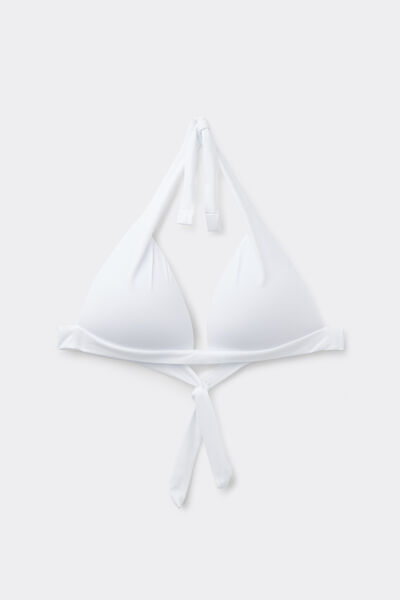 Calzedonia Top de bikini halter con relleno Premium Fit Mujer Blanco Tamaño 1