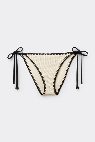 Calzedonia Bikini Braguita Cordones Bicolor Embroidery Mujer Blanco Tamaño L