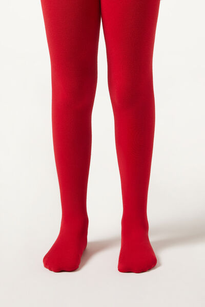 Calzedonia Collant super opachi cashmere bambina Bambina Rosso Velikost 4-6