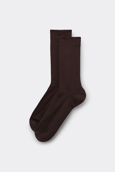 Calzedonia Calze Corte in Cotone Rasato da Uomo Uomo Marrone Velikost 44-45