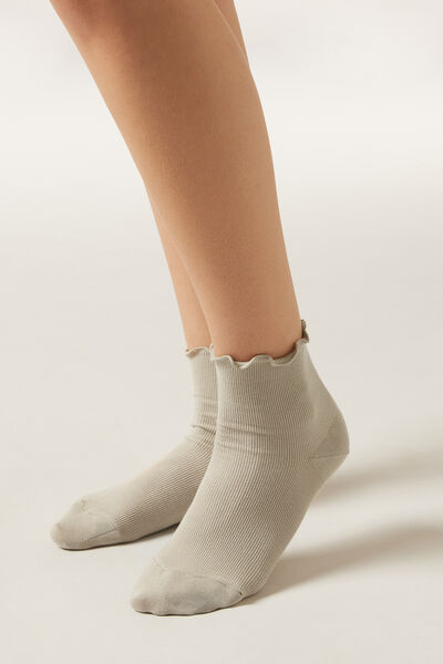 Calzedonia Ribbed Socks Woman Nude Size TU