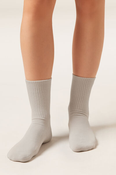 Calzedonia Unisex Short Sport Socks Man Grey Size 36-38