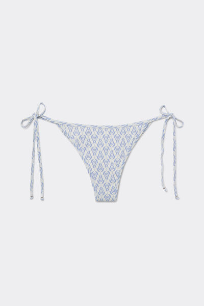 Calzedonia Braga Brasileña Reversible Bikini Soft Geometric Mujer Azul Tamaño L