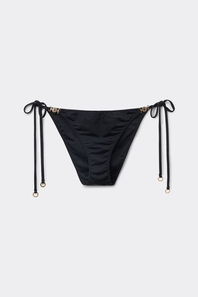 Calzedonia Braguita Lazos Bikini Minimal Fit Mujer Negro Tamaño XS