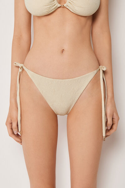Calzedonia Donna Bianco Slip Lacci Costume Wild Jungle Medio
