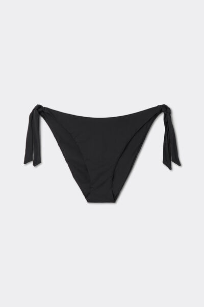 Calzedonia Mujer Negro Braguita Lazos Bikini Indonesia Tamaño M