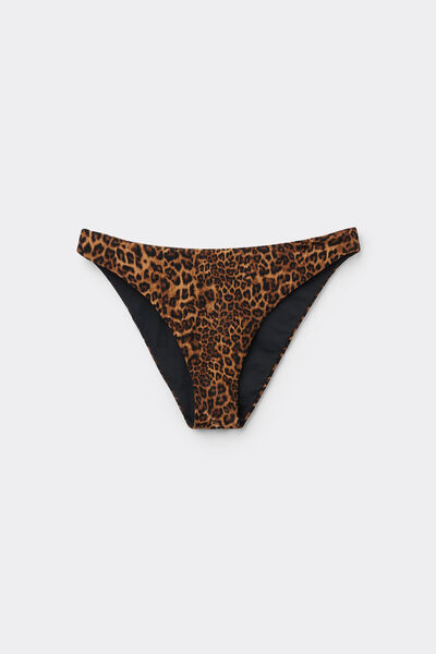 Calzedonia Mujer Marrón Braguita Bikini Wild Animalier Tamaño L