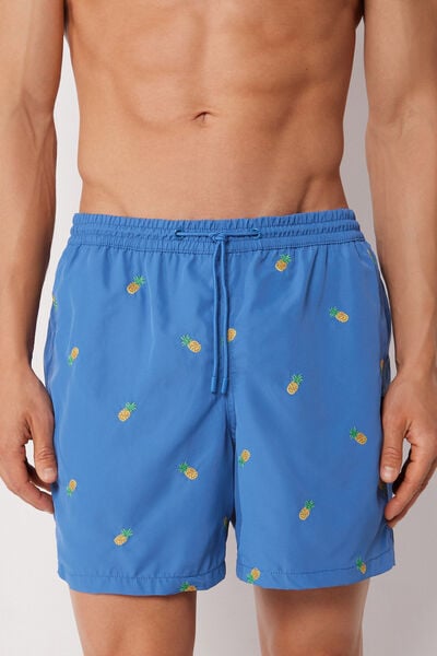 Calzedonia Boxer in Fantasia Uomo Costume Formentera Uomo Blu Velikost XL