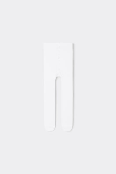 Calzedonia Collant in Cotone Eco da Neonato  Bianco Velikost 6-12