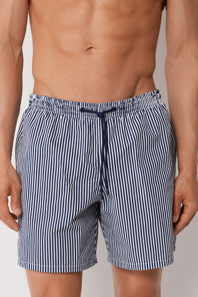 Calzedonia Boxer in Fantasia Uomo Costume Formentera Uomo Blu Velikost XXL