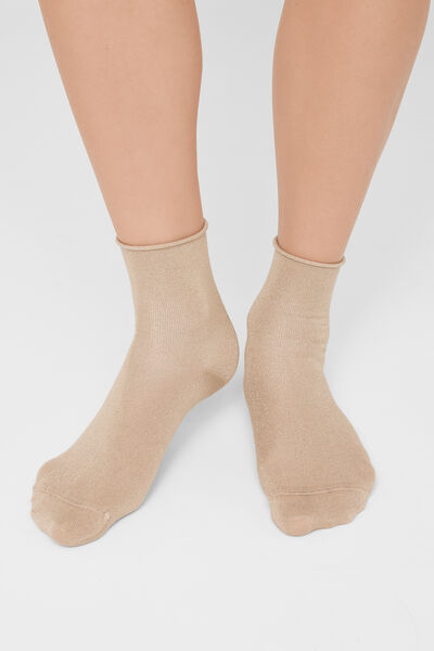 Calzedonia Glitter Socks Woman Nude Size TU